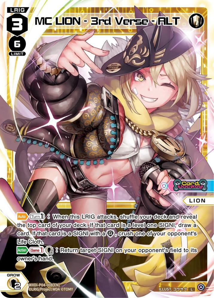 MC LION - 3rd Verse - ALT - Vertex Diva - WIXOSS - TCGplayer.com