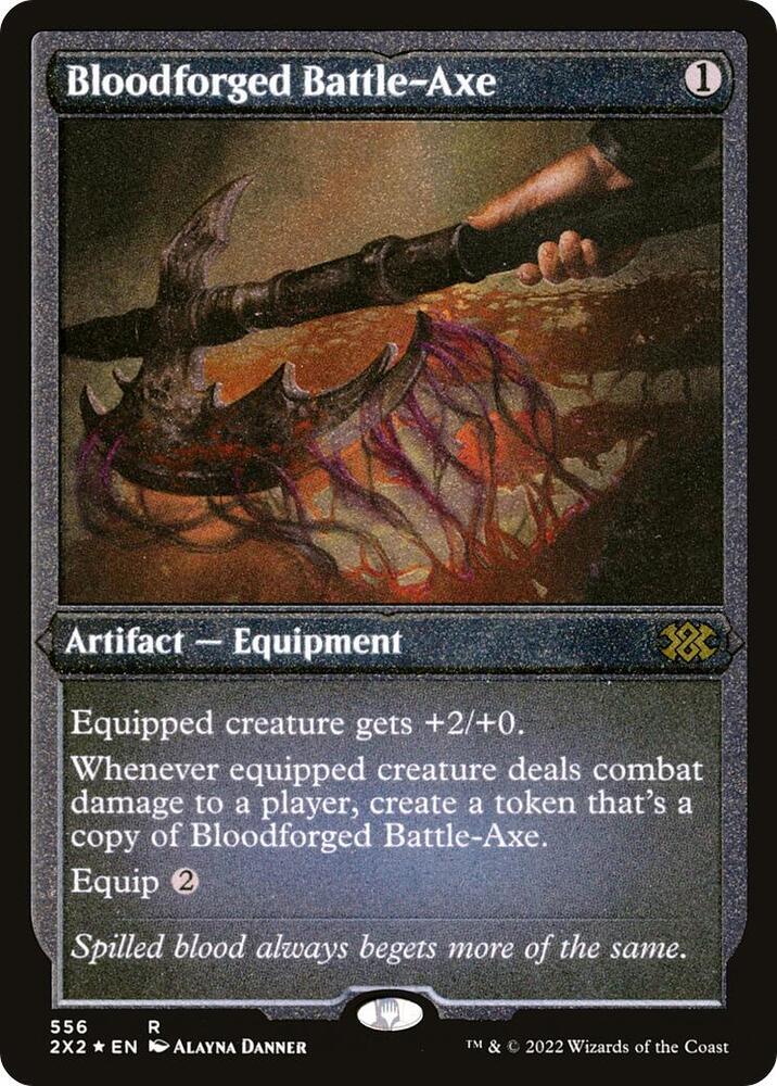 Bloodforged Battle-Axe (Foil Etched) - Double Masters 2022 - Magic