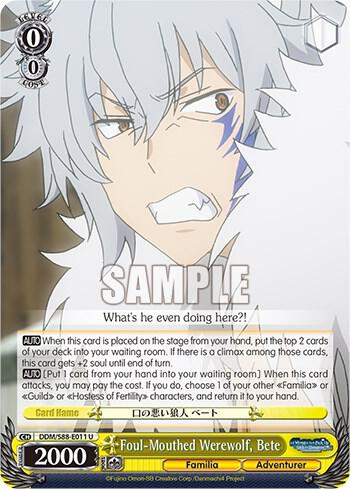 Foul-Mouthed Werewolf, Bete