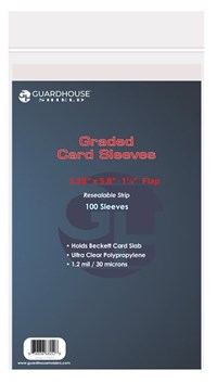 Guardhouse Card Sleeves Shield Resealable Sleeve for SGC and Beckett Slabs (100-Pack)