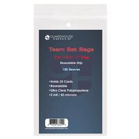 thumbnail image 2 of Vulcan Shield Team Bags – 100 Pack Resealable Sleeves For Card Toploaders (35pt), Acid-Free & Clear 2 of 5