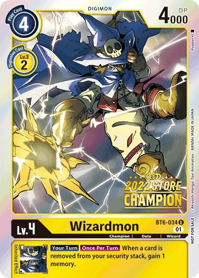 Wizardmon (2022 Store Champion) Double Diamond card price