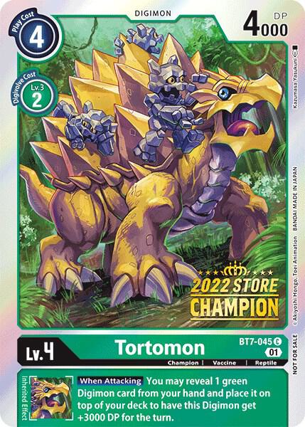 Tortomon 2022 Store Champion digimon card