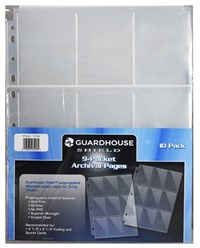 Guardhouse Shield 9 Pocket Archival Polypropylene Pages (10-Pack) from Guardhouse Protective Pages Pokemon card image