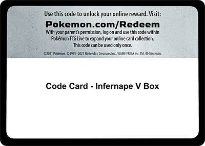 Code Card - Infernape V Box