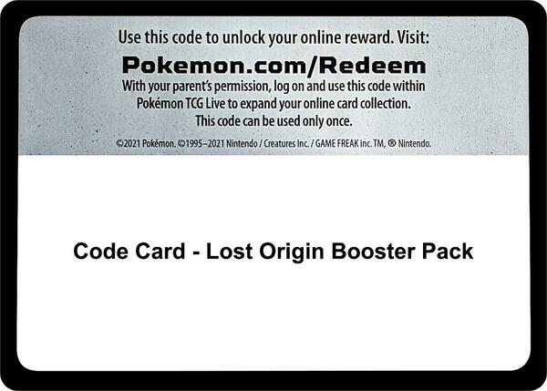 Code Card - Lost Origin Booster Pack