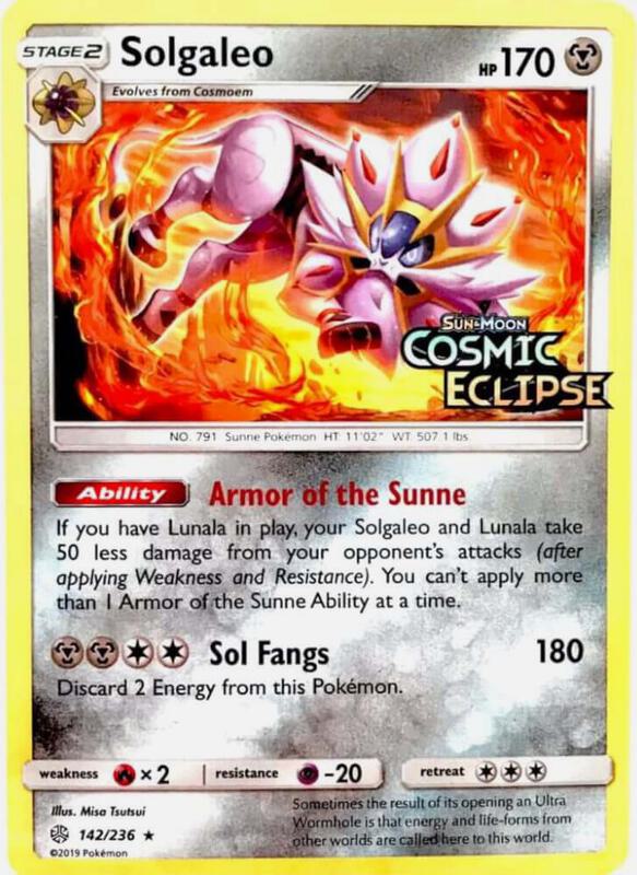 Solgaleo - 142/236 (Cosmic Eclipse Stamped) 142/236 from Miscellaneous Cards & Products