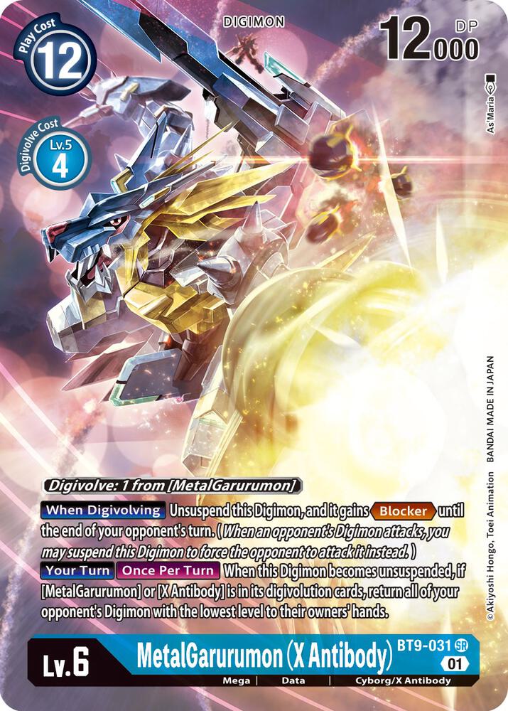 MetalGarurumon X Antibody Alternate Art digimon card