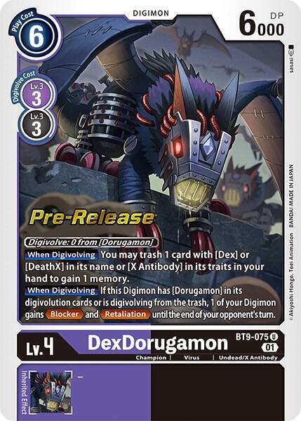 DexDorugamon - X Record Pre-Release Cards - Digimon Card Game