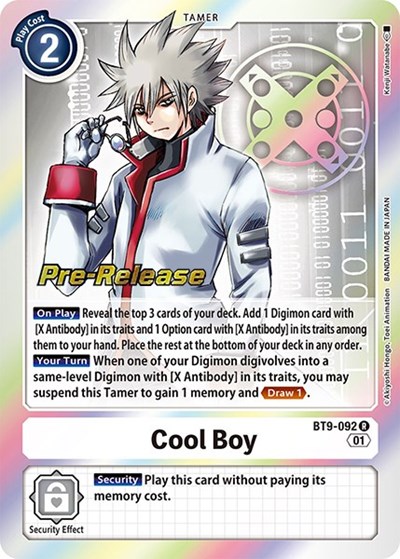 Cool Boy X Record Pre-Release Cards card price