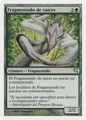 Root Sliver (Spanish) - "Fragmentado de raíces"