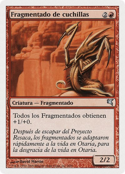 Blade Sliver Spanish Fragmentado de cuchillas