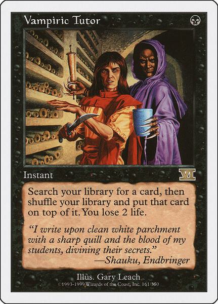 マジック：ザ・ギャザリング MTG vampiric tutor MTG VAMPIRIC TUTOR FRENCH EXC - TUTORE VAMPIRICO - CMR-X FR