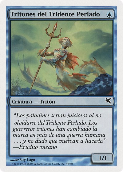 Merfolk of the Pearl Trident Spanish Tritones del Tridente Perlado