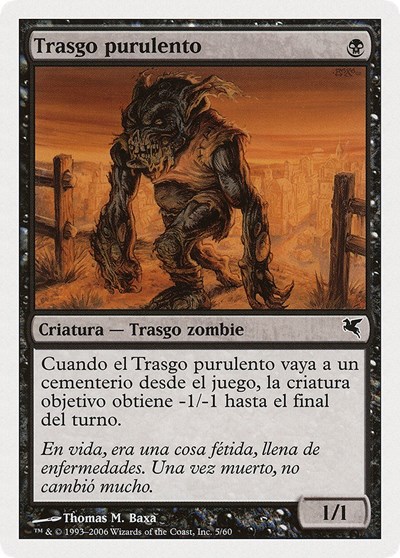 Festering Goblin Spanish Trasgo purulento