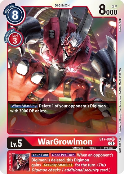 WarGrowlmon (Gen Con 2022) Starter Deck 07: Gallantmon card price