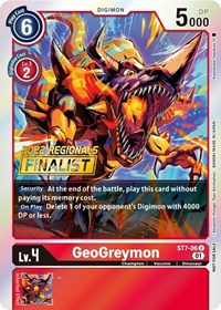 GeoGreymon (2022 Championship Offline Regional) [Online Finalist]