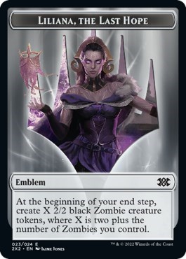 Emblem - Liliana, the Last Hope // Spirit (002) Double-Sided Token