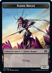 Faerie Rogue // Spirit (008) Double-Sided Token - Double Masters 2022 - Magic: The Gathering card