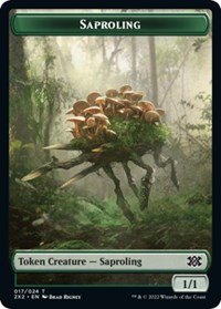 Saproling // Phyrexian Golem Double-Sided Token - Double Masters 2022 - Magic: The Gathering card