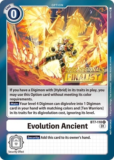 Evolution Ancient (2022 Championship Offline Regional) [Online Finalist] Next Adventure card price