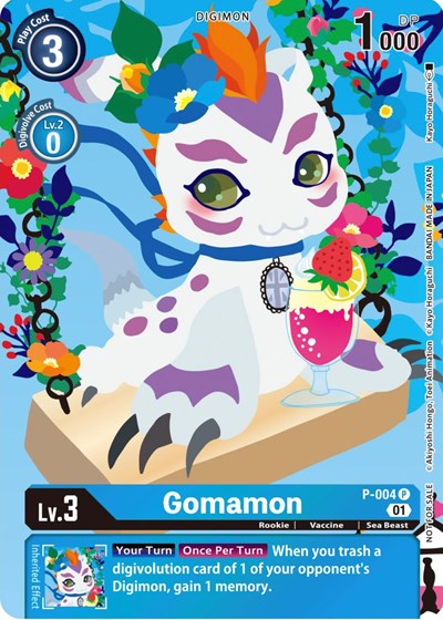 Gomamon - P-004 (Tamer's Card Set 2 Floral Fun) Digimon Promotion Cards card price