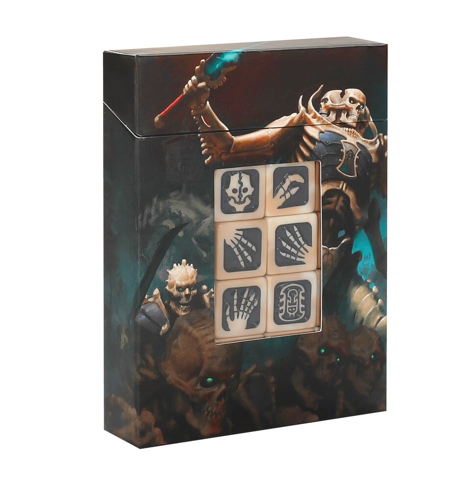 Warhammer Age Of Sigmar Slaves To Darkness Dice Set - 16 Black & White Themed Dice