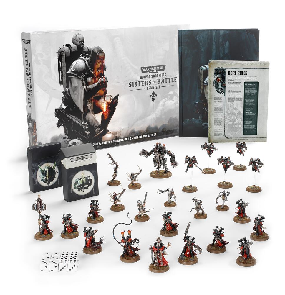 WARHAMMER 40,000 Adeptus Sororitas セット Exorcist Adepta Sororitas Painted Miniature Models, Warhammer 40k