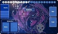 GamerMats Playmat - Digimon Compatible Black Dragon (Premium with Zones White St · GamerMats Playmats
