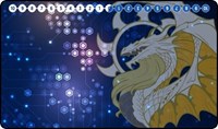 GamerMats Playmat - Digimon Compatible White Dragon (Premium Black Stitched) · GamerMats Playmats