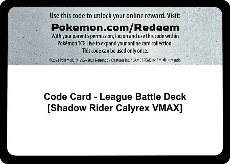 Code Card - League Battle Deck [Shadow Rider Calyrex VMAX]  from Miscellaneous Cards & Products