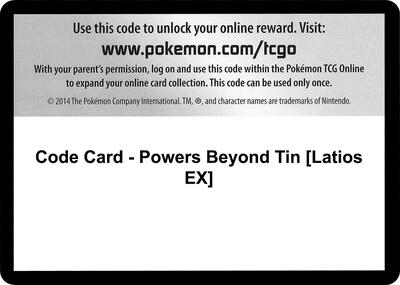 Code Card - Powers Beyond Tin [Latios EX]