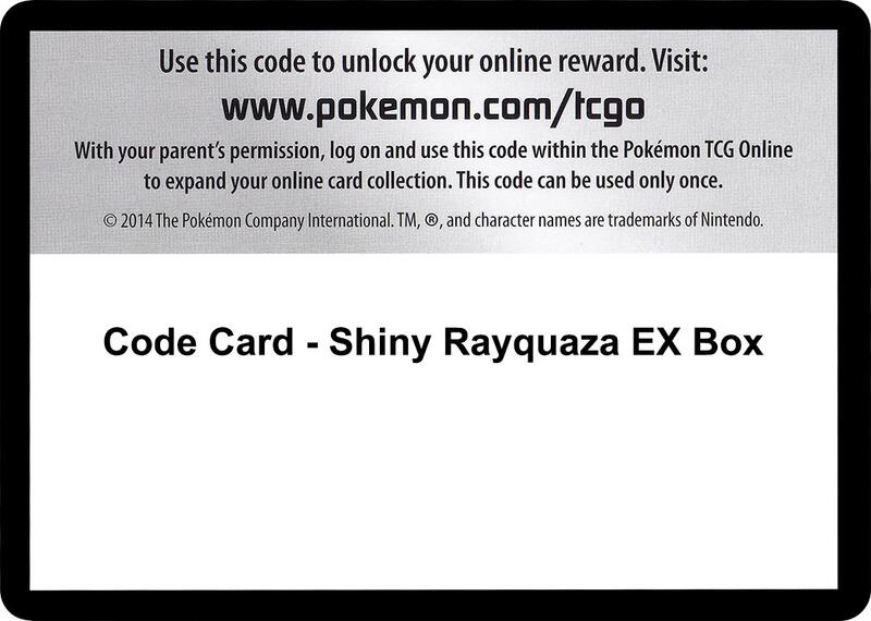 Code Card - Shiny Rayquaza EX Box  from XY - Ancient Origins