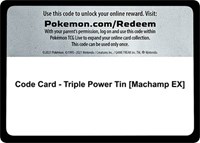 Code Card - Triple Power Tin [Machamp EX] from XY - BREAKpoint Pokemon card image