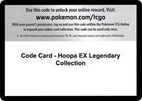 Code Card - Hoopa EX Legendary Collection from XY - BREAKthrough Pokemon card image
