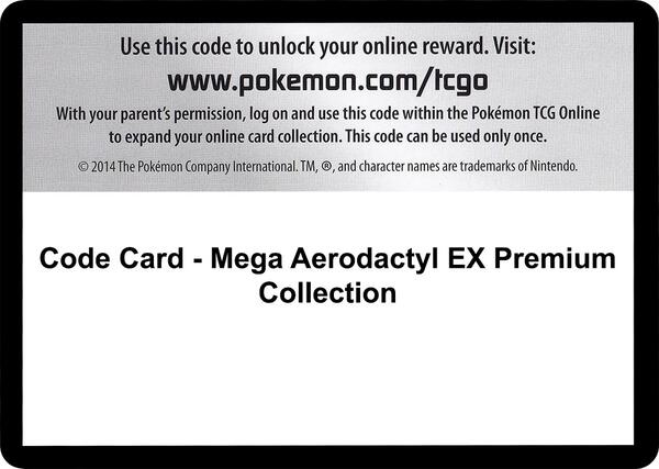 Code Card - Mega Aerodactyl EX Premium Collection