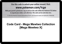 Code Card - Mega Mewtwo Collection [Mega Mewtwo X] from XY - BREAKthrough Pokemon card image