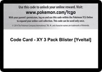 Code Card - XY 3 Pack Blister [Yveltal] from XY - BREAKthrough Pokemon card image