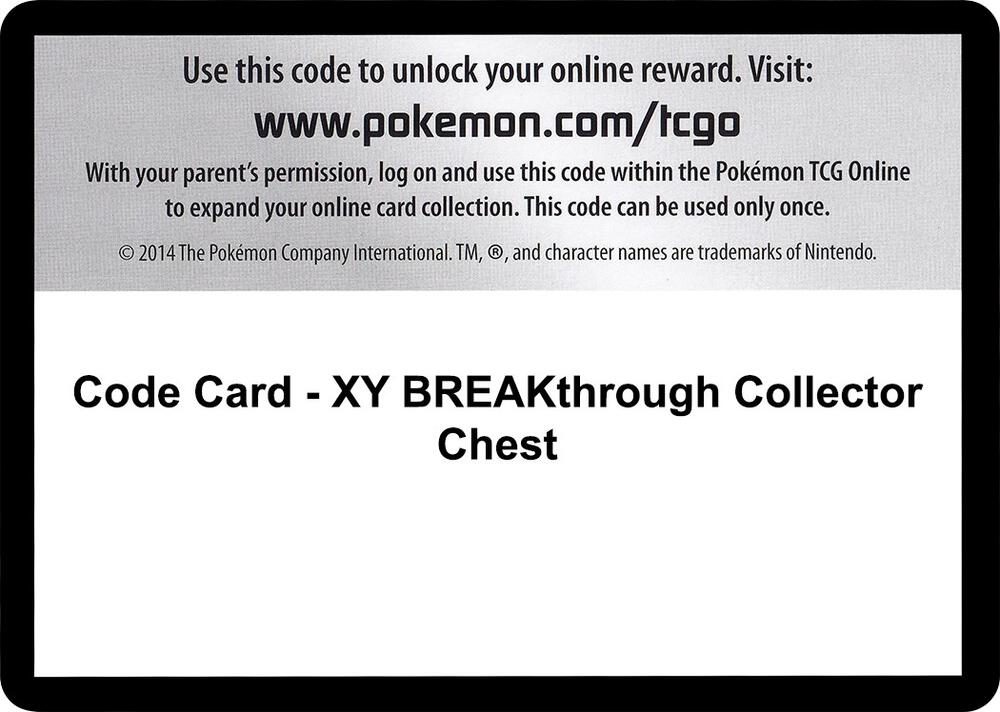 Code Card - Xy Breakthrough Collector Chest