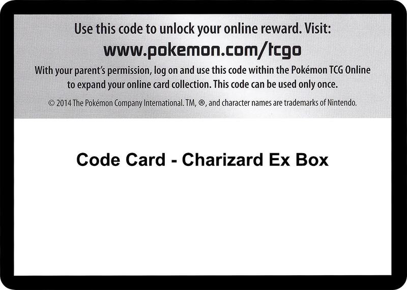 Code Card - Charizard EX Box  from XY - Evolutions