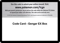 Code Card - Gengar EX Box from XY - Evolutions Pokemon card image