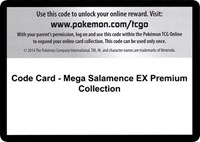 Code Card - Mega Salamence EX Premium Collection from XY - Evolutions Pokemon card image