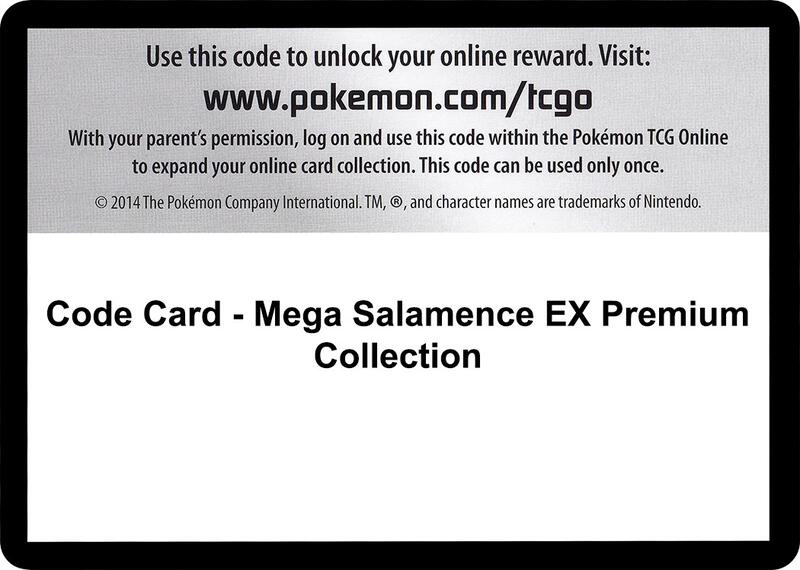 Code Card - Mega Salamence EX Premium Collection  from XY - Evolutions