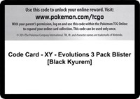 Code Card - XY - Evolutions 3 Pack Blister [Black Kyurem] from XY - Evolutions Pokemon card image