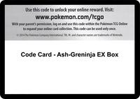 Code Card - Ash-Greninja EX Box · XY - Fates Collide · #— · Normal