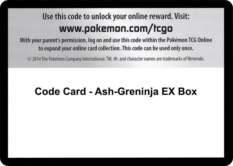 Code Card - Ash-Greninja EX Box  from XY - Fates Collide
