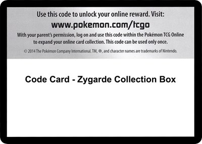 Code Card - Zygarde Collection Box