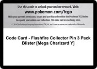 Code Card - Flashfire Collector Pin 3 Pack Blister [Mega Charizard Y] from XY - Flashfire Pokemon card image