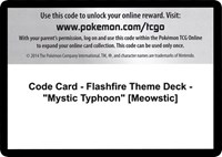 Code Card - Flashfire Theme Deck - "Mystic Typhoon" [Meowstic] from XY - Flashfire Pokemon card image