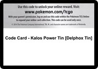 Code Card - Kalos Power Tin [Delphox Tin]